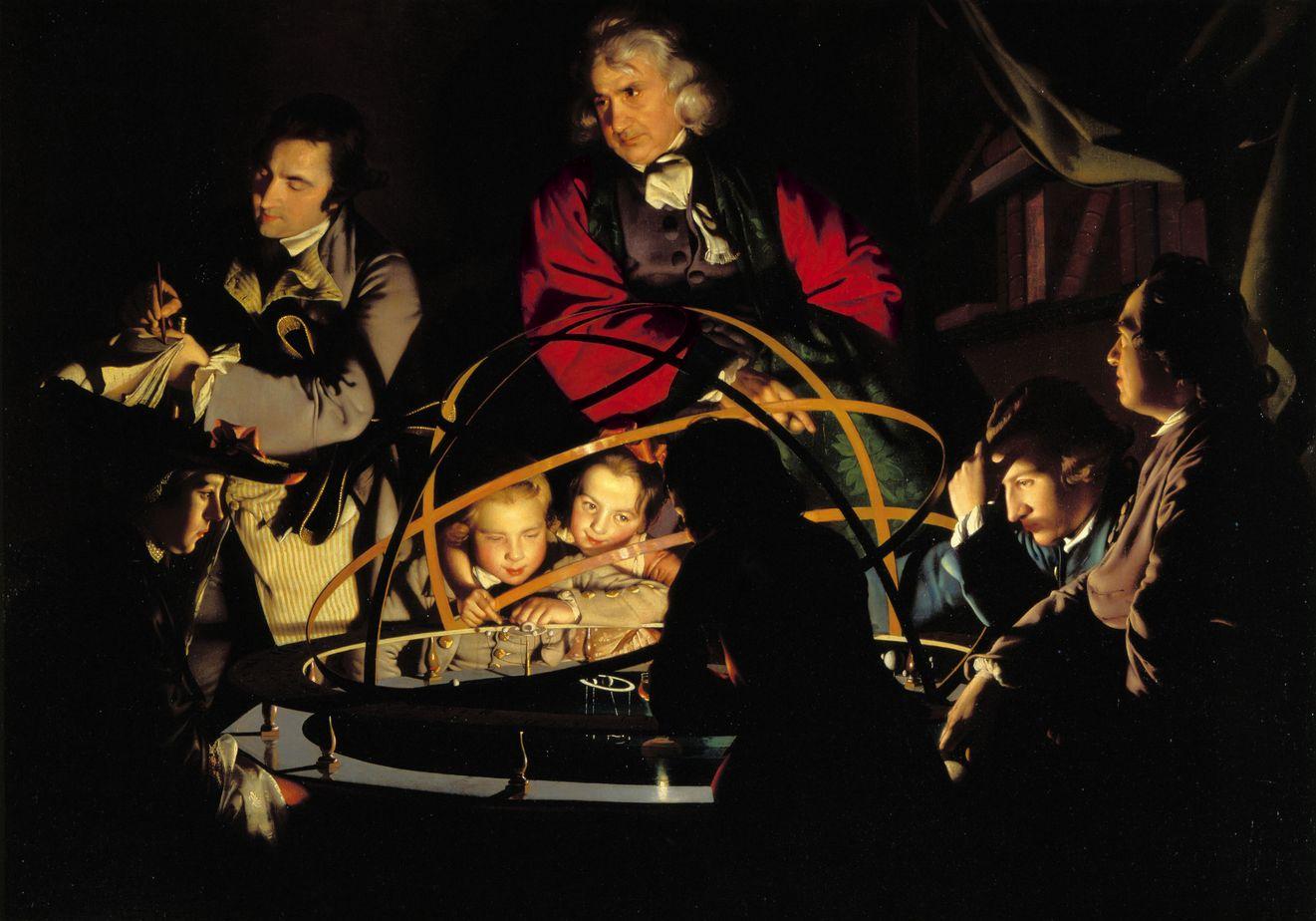 Joseph Wright of Derby, A Philosopher Giving A Lecture at the Orrery, c. 1765, oil on canvas