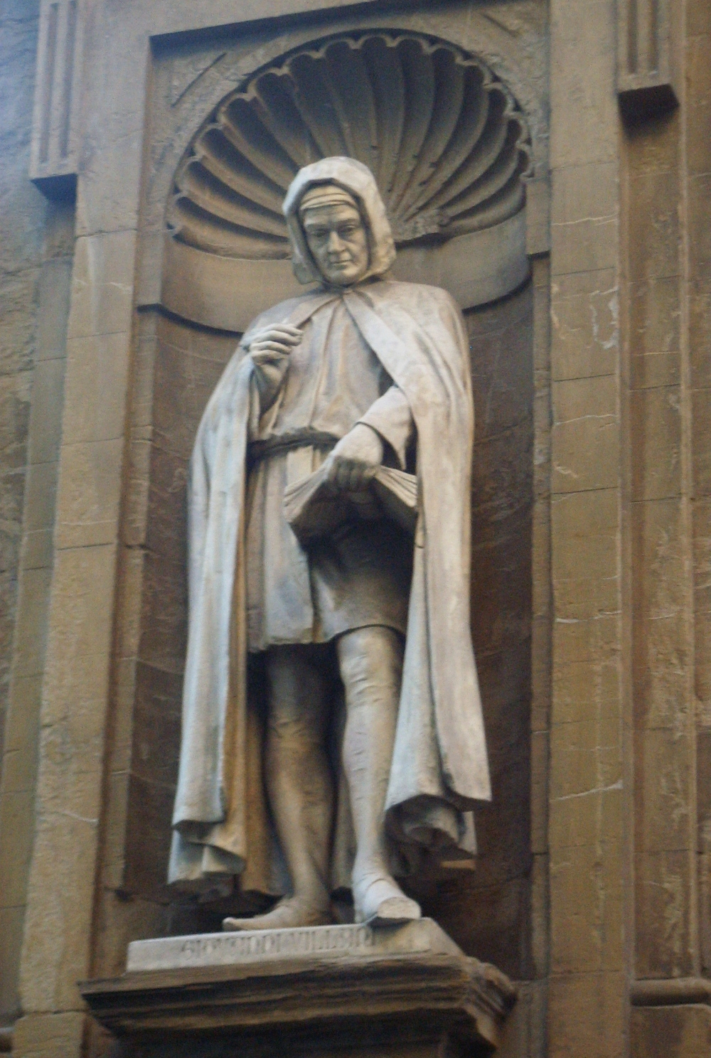 Statue of Giovanni Villani (c. 1280–1348) in Loggia del Mercato Nuovo in Florence